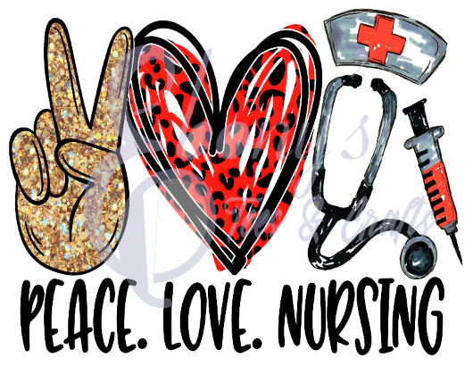 Peace Love Nursing Red Transfer – Ebony ...