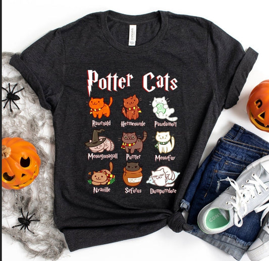 Potter cats tee