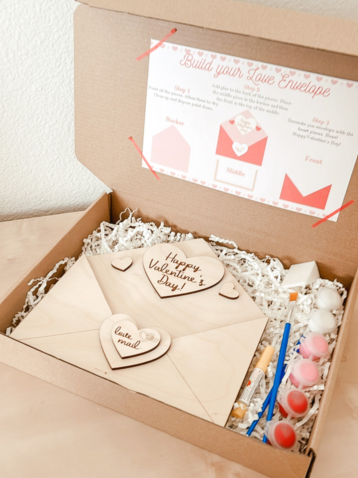 diy valentines theme truck/ hearts/ envelope