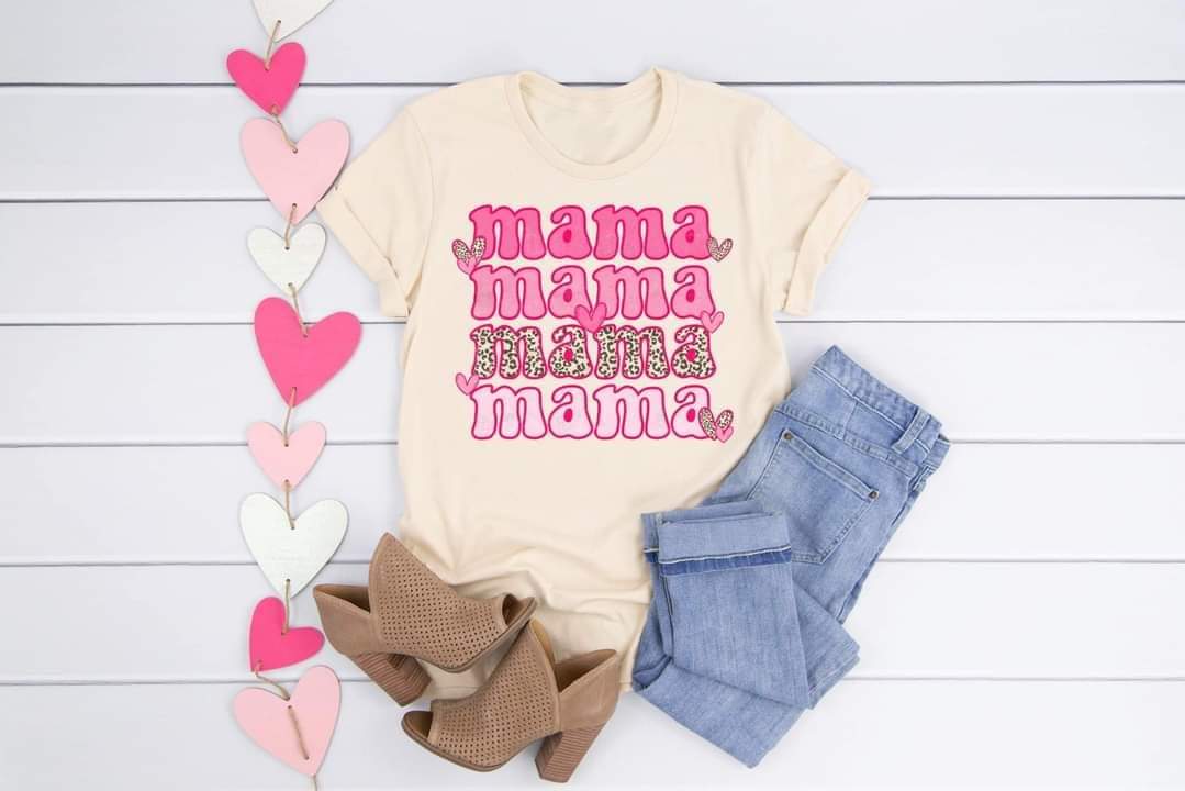 Mama x4 valentine tee