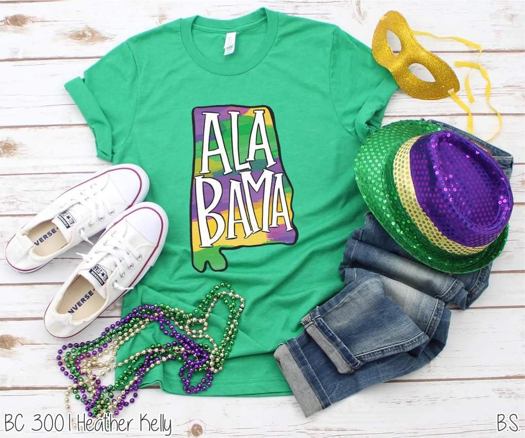 Alabama  Mardi Gras tee