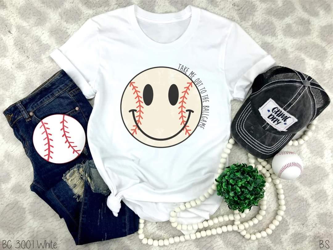 Take me out to the ball game baseball tee