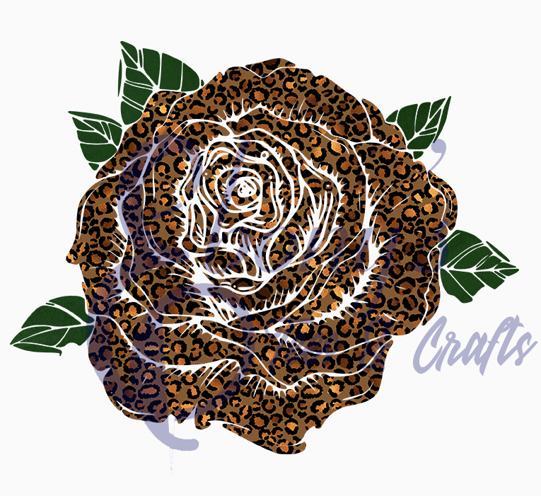 Leopard Rose Transfer