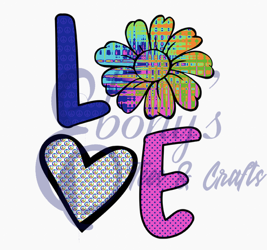 Love Flower Power Transfer