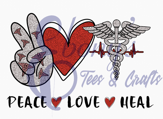 Peace Love Heal Transfer