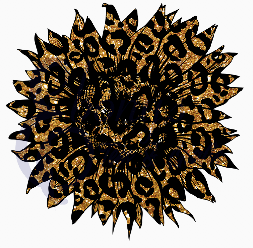 Sunflower Glitter Cheetah 3 Transfer