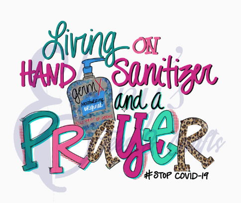 Living On Hand Sanitzer Leopard Transfer