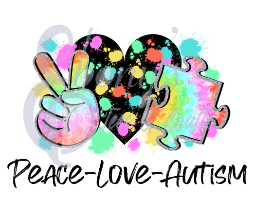 Peace Love Autism 2 Transfer