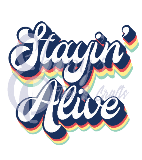 Stayin Alive Retro Transfer