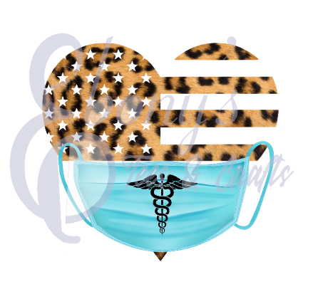 Cheetah Nurse heart flag Transfer