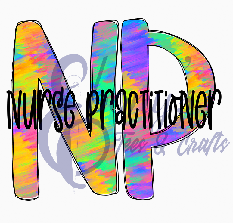 Nurse Practitioner Watercolor Transfer