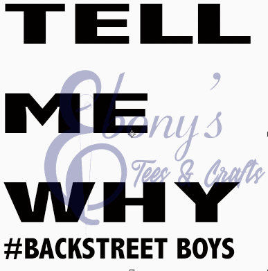 Tell Me Why- Backstreet Transfer