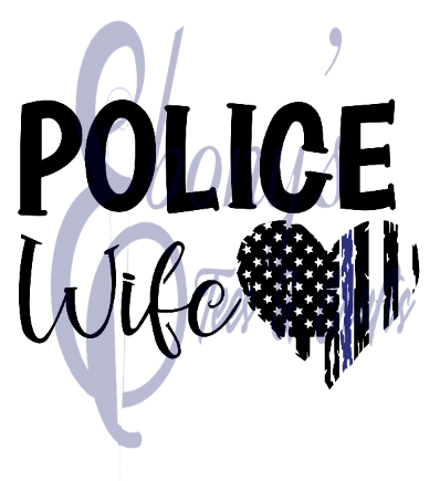 Police Wife with Heart Distressed Transfer