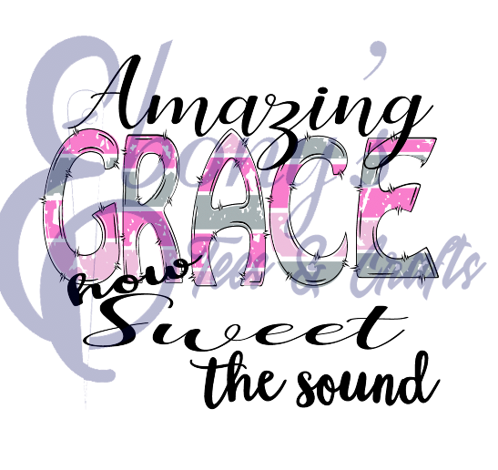 Amazing Grace Pink transfer