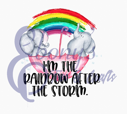 I'm the rainbow after the storm Transfer