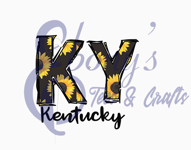 Kentucky Gray Sunflower Transfer