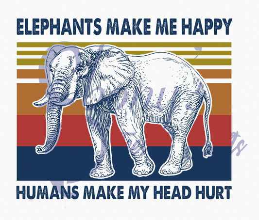 Elephants Make me happy transfer