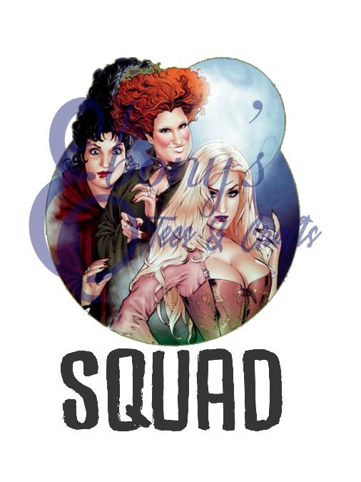 Hocus Pocus Squad Cartoon transfer