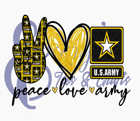 Peace Love Army Transfer