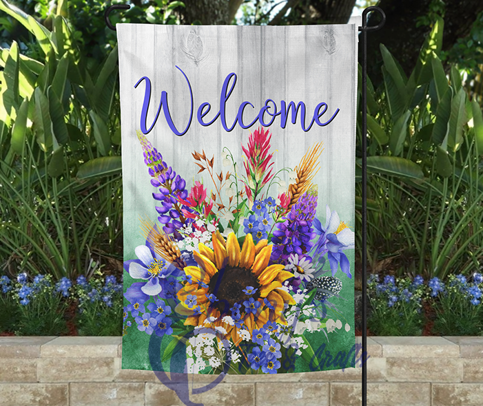 Spring Bouquet Garden Flag Transfer