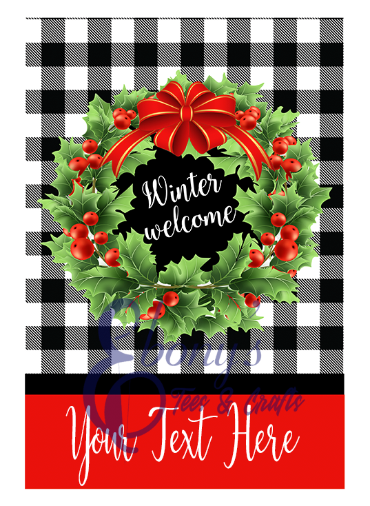 Winter  Wonderland Garden Flag Transfer