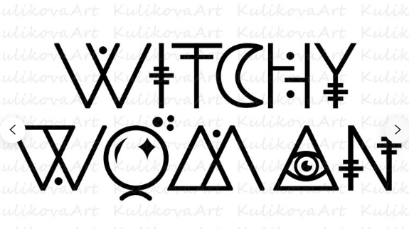 Witchy Woman wordmark Transfer