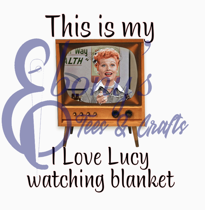 I Love Lucy Watching Blanket 2 Transfer