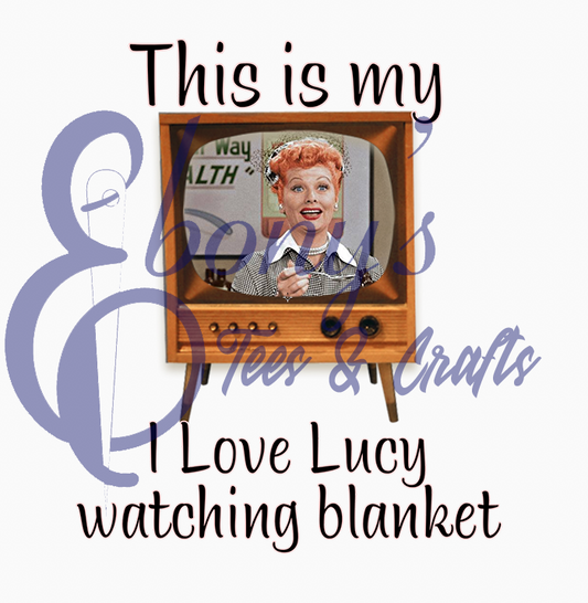 I Love Lucy Watching Blanket 2 Transfer