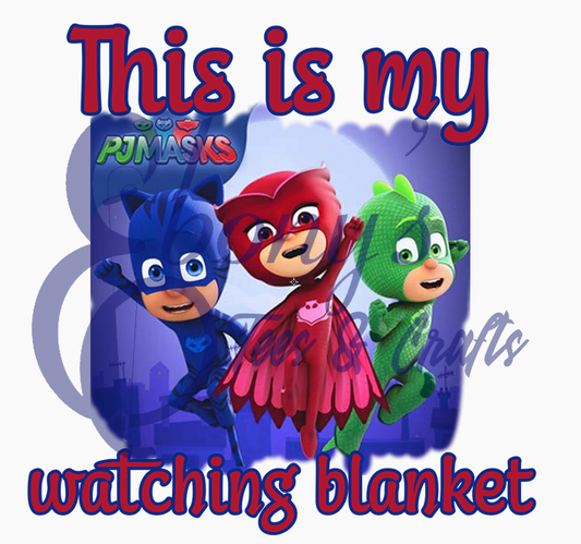 Pj Masks Watching Blanket  Transfer