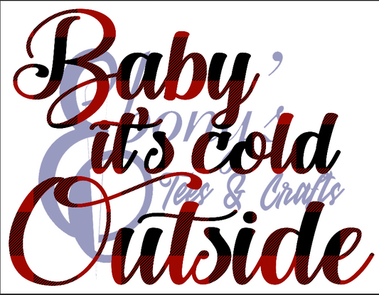 Baby It's Cold Outside Buffalo PlaidTransfer