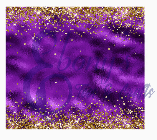 Purple gold 2 skinny tumbler Transfer