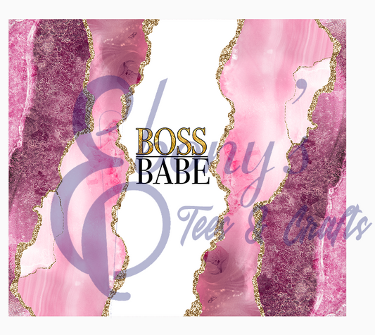 Boss babe skinny tumbler Transfer