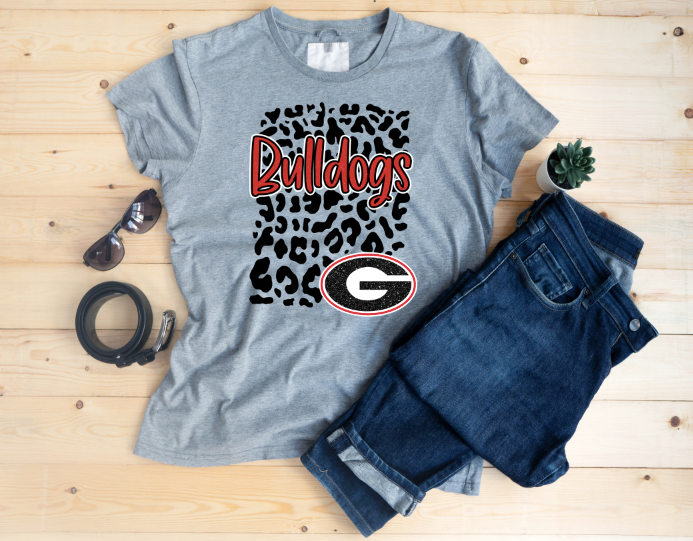 GeorgIA Bulldogs leopard tee