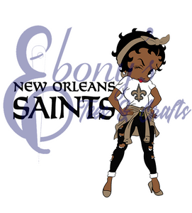 new orleans saints betty boop transfer – Ebony's Tee's & Crafts