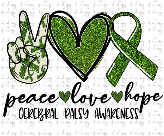 Peace love hope cerebral  palsy Transfer