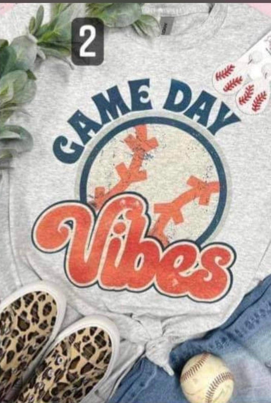 Game day vibes baseball  tee