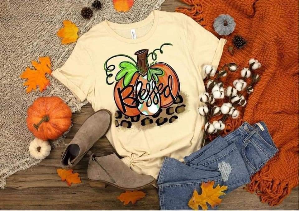 blessed pumpkin  tee